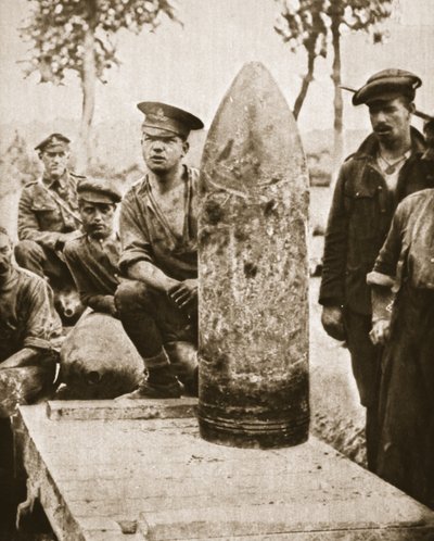 Super-Dreadnaught Projectiles for the Great British Offensive: A 15-Inch Shell by English Photographer